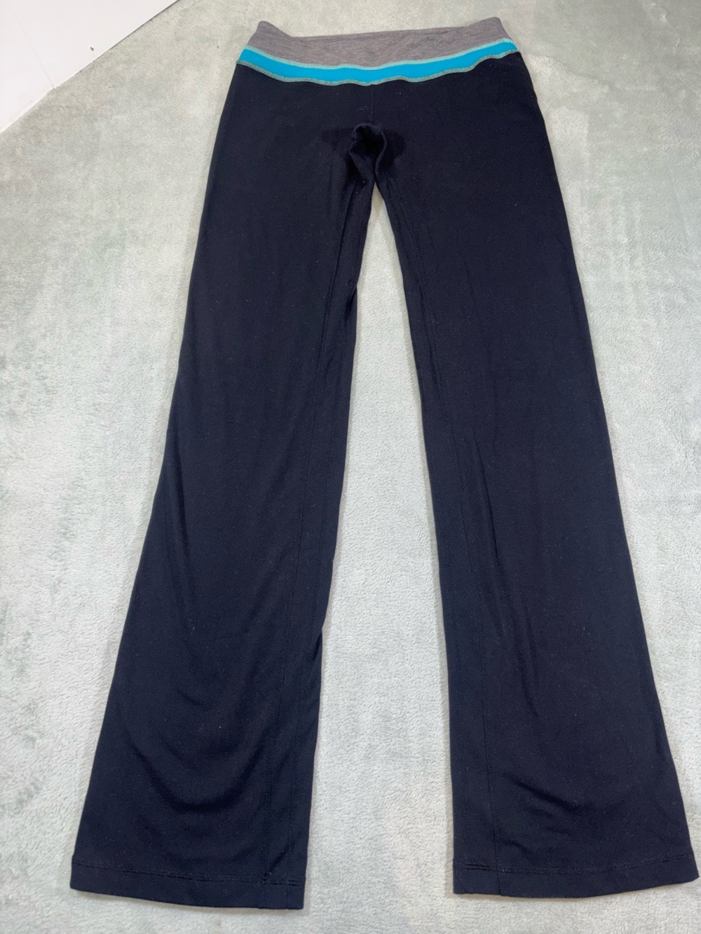 Lululemon Astro Pant Multi-Waistband Flare Yoga Pants - Navy/Grey/Teal - Size 4